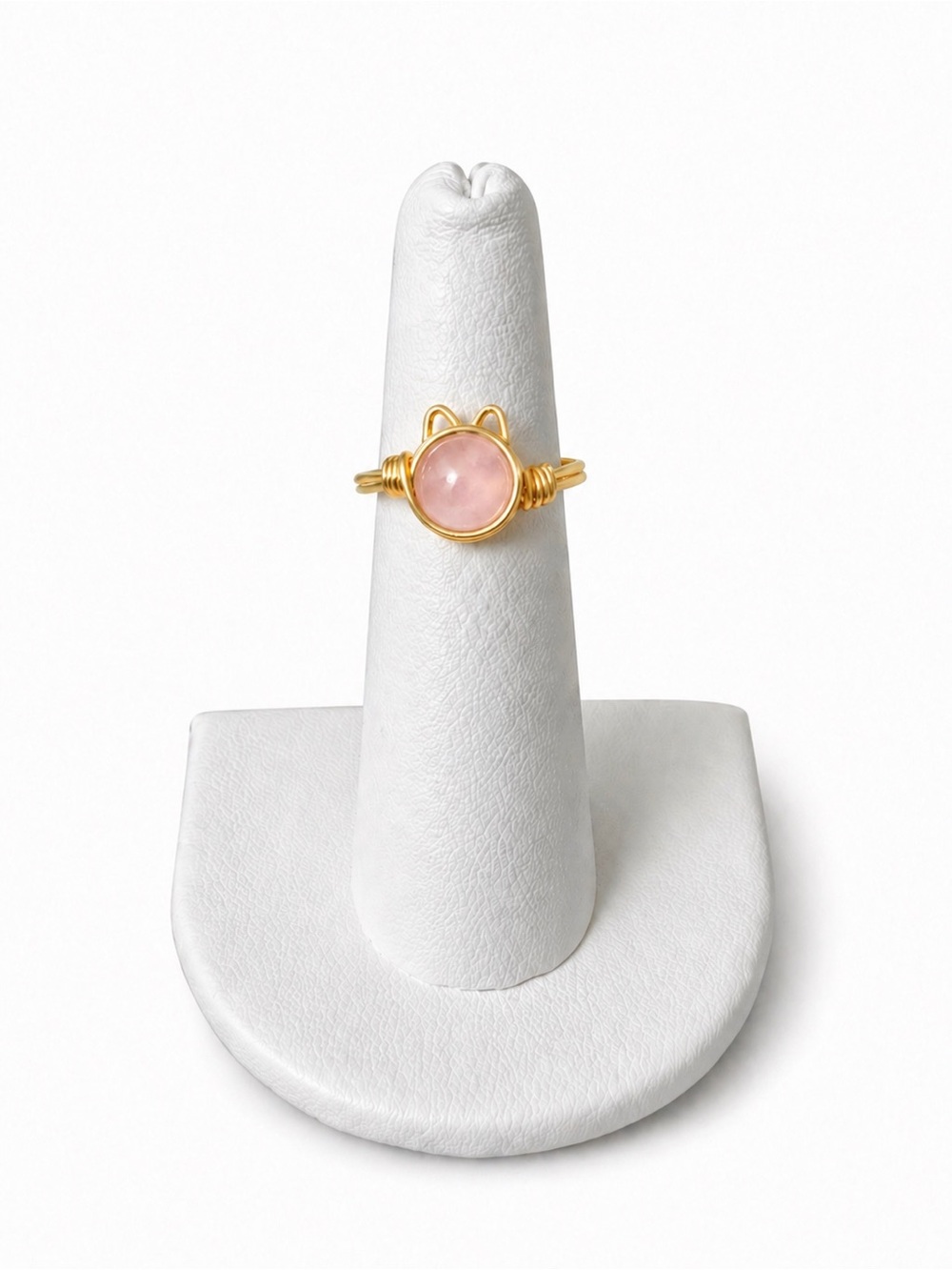 Wire Wrapped Rose Quartz Ring